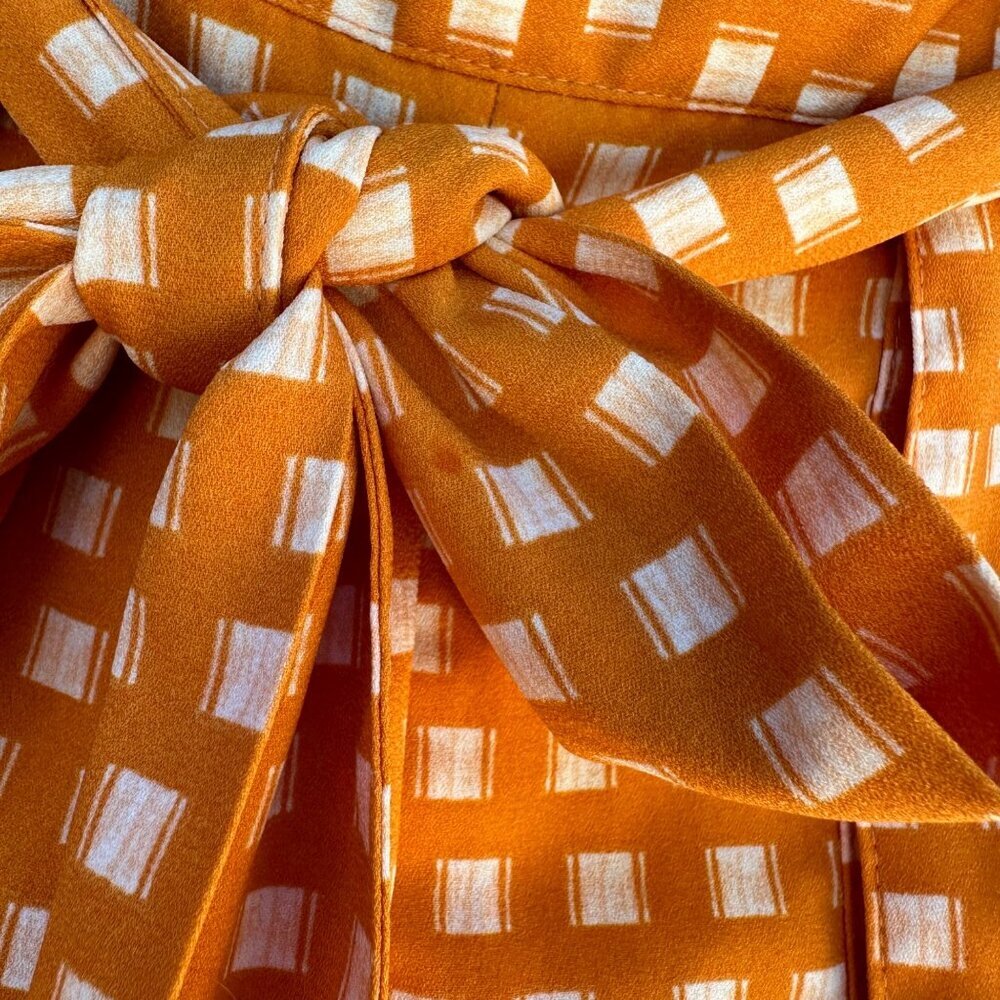 A New Day Orange White Pockets Dress Shorts Women’s Size S - Picture 7 of 15